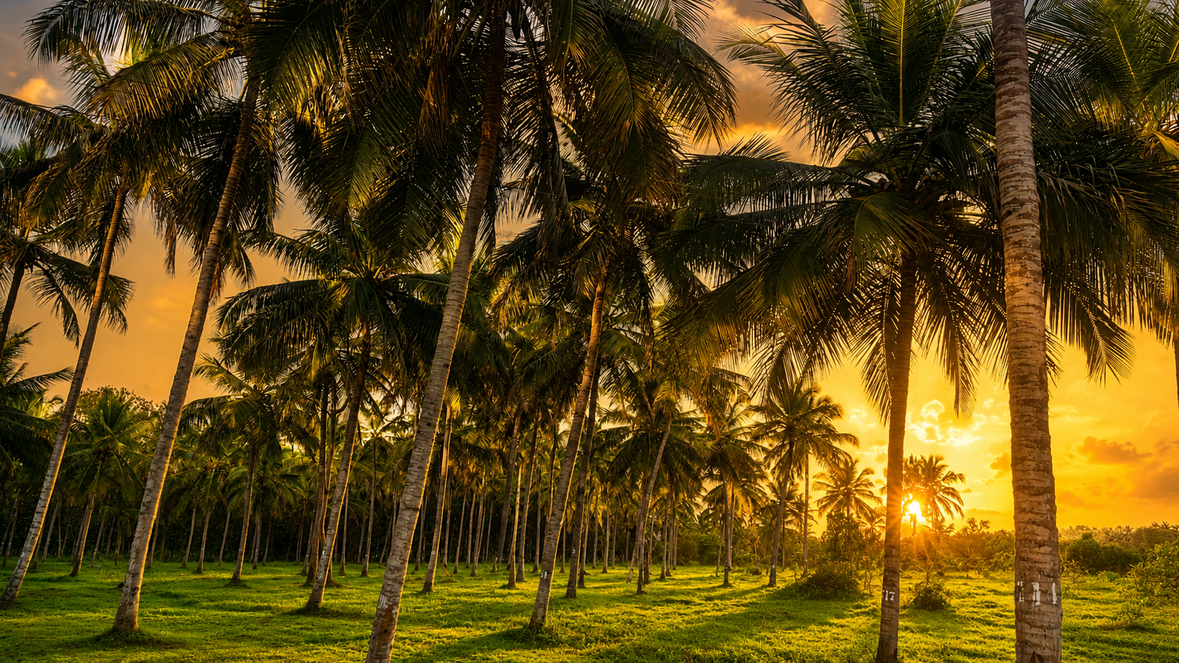 Freshworth coconut grove at sunset